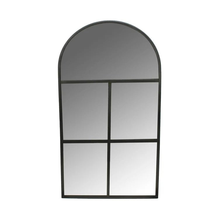 Large Archway Outdoor Garden Mirror Black - Metal, UV Stable Quality Home Decor Garden & Outdoor Living and Gifts