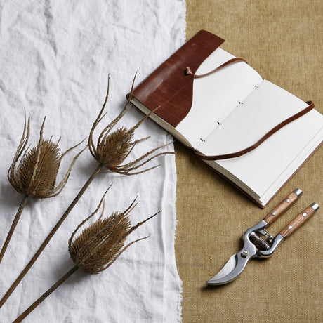 Large Brown Triple Teasel - Best Artificial Flower Single Stem Luxury Home Decor Garden & Outdoor And Gifts