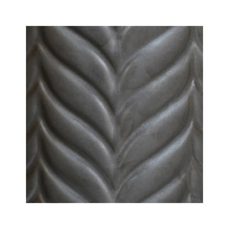Large Mercury Grey Indoor Planter With Stand - Embossed Chevron Pattern Luxury Home Decor Garden & Outdoor And Gifts