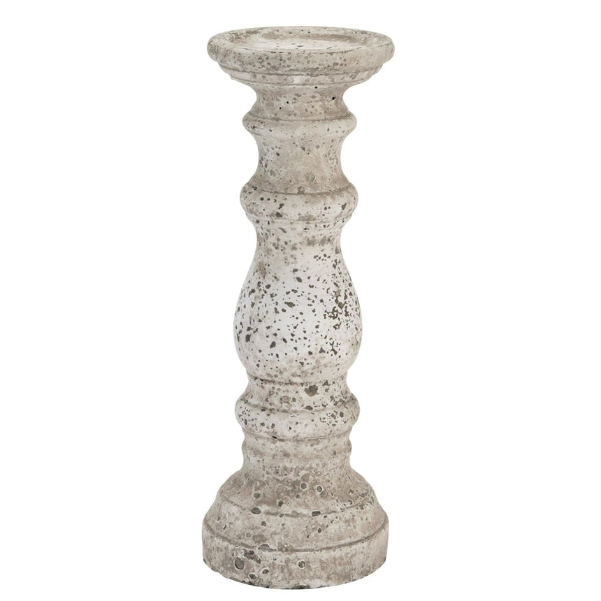 Large Stone Ceramic Column Candle Holder - Designer Luxury Candle Holders Luxury Home Decor Garden & Outdoor And Gifts