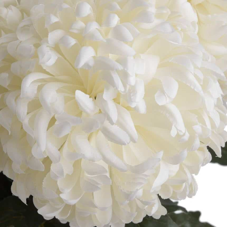 Large White Chrysanthemum - Best Artificial Flower Single Stem Luxury Home Decor Garden & Outdoor And Gifts