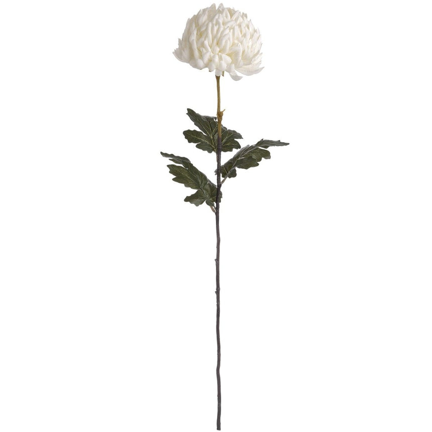 Large White Chrysanthemum - Best Artificial Flower Single Stem Luxury Home Decor Garden & Outdoor And Gifts