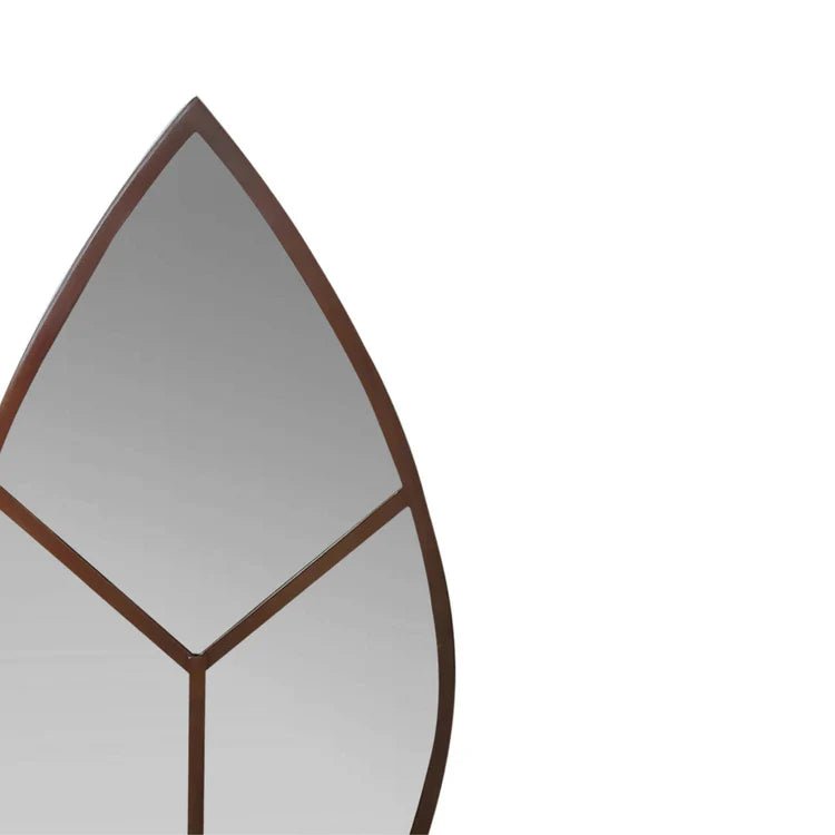 Leaf Arch Large Outdoor Garden Mirror Antique Rust Finish - UV Stable Quality Home Decor Garden & Outdoor Living and Gifts