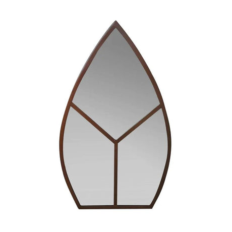 Leaf Arch Large Outdoor Garden Mirror Antique Rust Finish - UV Stable Quality Home Decor Garden & Outdoor Living and Gifts
