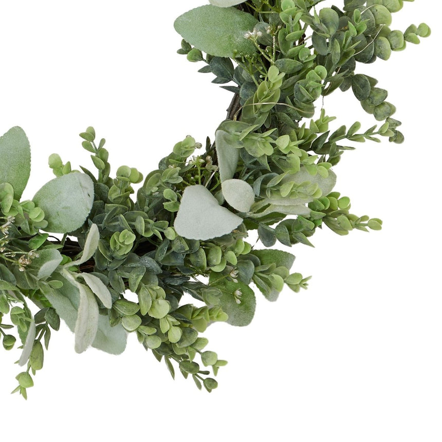 LED Winter Wreath With Eucalyptus And Lambs Ear Luxury Home Decor Garden & Outdoor And Gifts