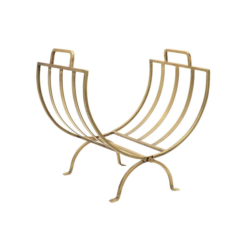 Linear Log Basket Brass H48.5Cm Luxury Home Decor Garden & Outdoor And Gifts