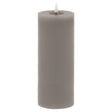 Luxe Collection Melt Effect 3.5x9 Grey LED Wax Candle - Fake Flameless Battery Candles Luxury Home Decor Garden & Outdoor And Gifts