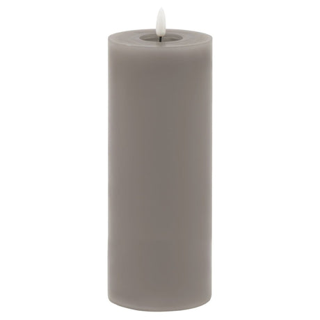 Luxe Collection Melt Effect 3.5x9 Grey LED Wax Candle - Fake Flameless Battery Candles Luxury Home Decor Garden & Outdoor And Gifts