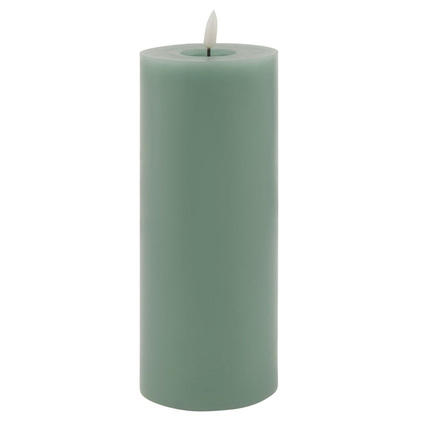 Luxe Collection Melt Effect 3.5x9 Sage LED Wax Candle - Fake Flameless Battery Candles Luxury Home Decor Garden & Outdoor And Gifts