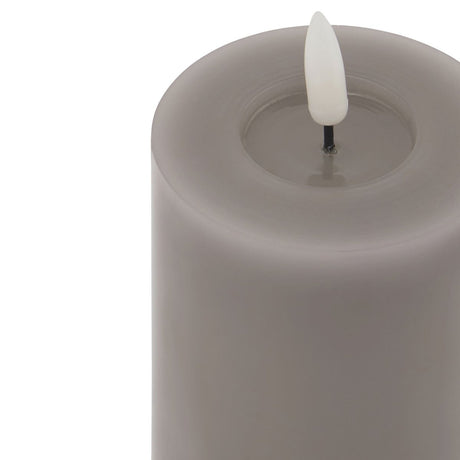 Luxe Collection Melt Effect 3x4 Grey LED Wax Candle - Fake Flameless Battery Candles Luxury Home Decor Garden & Outdoor And Gifts