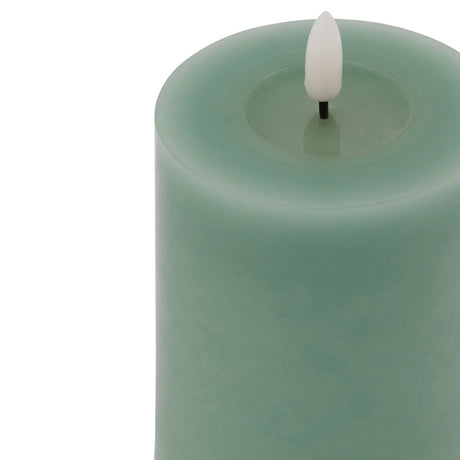 Luxe Collection Melt Effect 3x4 Sage LED Wax Candle - Fake Flameless Battery Candles Luxury Home Decor Garden & Outdoor And Gifts