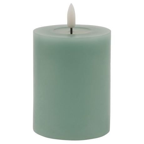 Luxe Collection Melt Effect 3x4 Sage LED Wax Candle - Fake Flameless Battery Candles Luxury Home Decor Garden & Outdoor And Gifts