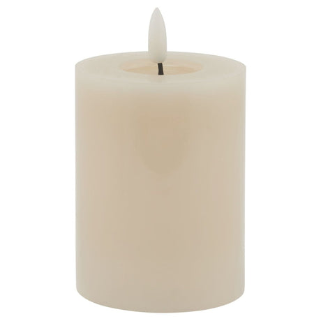 Luxe Collection Melt Effect 3x4 Taupe LED Wax Candle - Fake Flameless Battery Candles Luxury Home Decor Garden & Outdoor And Gifts