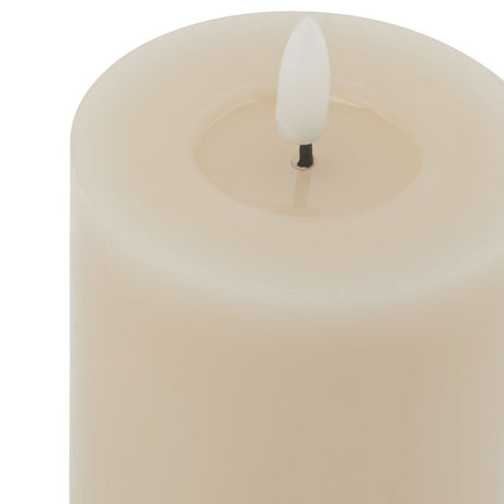 Luxe Collection Melt Effect 3x4 Taupe LED Wax Candle - Fake Flameless Battery Candles Luxury Home Decor Garden & Outdoor And Gifts