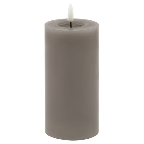 Luxe Collection Melt Effect 3x6 Grey LED Wax Candle - Fake Flameless Battery Candles Luxury Home Decor Garden & Outdoor And Gifts