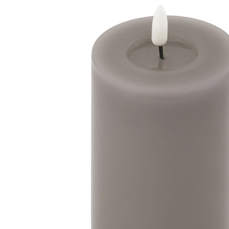 Luxe Collection Melt Effect 3x6 Grey LED Wax Candle - Fake Flameless Battery Candles Luxury Home Decor Garden & Outdoor And Gifts