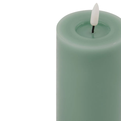 Luxe Collection Melt Effect 3x6 Sage LED Wax Candle - Fake Flameless Battery Candles Luxury Home Decor Garden & Outdoor And Gifts