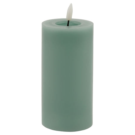 Luxe Collection Melt Effect 3x6 Sage LED Wax Candle - Fake Flameless Battery Candles Luxury Home Decor Garden & Outdoor And Gifts