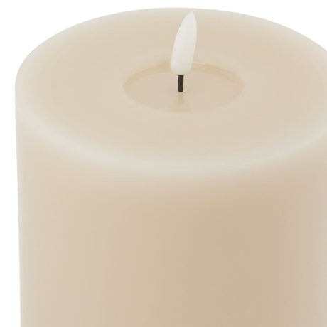 Luxe Collection Melt Effect 5x5 Taupe LED Wax Candle - Fake Flameless Battery Candles Luxury Home Decor Garden & Outdoor And Gifts