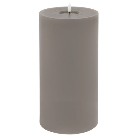 Luxe Collection Melt Effect 6x12 Grey LED Wax Candle - Fake Flameless Battery Candles Luxury Home Decor Garden & Outdoor And Gifts