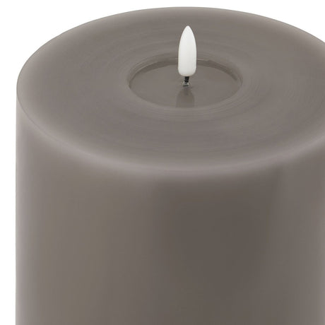 Luxe Collection Melt Effect 6x12 Grey LED Wax Candle - Fake Flameless Battery Candles Luxury Home Decor Garden & Outdoor And Gifts