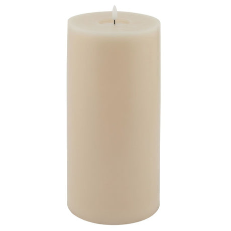 Luxe Collection Melt Effect 6x12 Taupe LED Wax Candle - Fake Flameless Battery Candles Luxury Home Decor Garden & Outdoor And Gifts