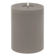 Luxe Collection Melt Effect 6x8 Grey LED Wax Candle - Fake Flameless Battery Candles Luxury Home Decor Garden & Outdoor And Gifts