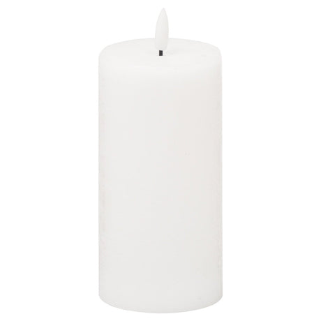 Real Wax LED White Pillar Candle - Fake Flameless Battery Candles UK Luxury Home Decor Garden & Outdoor And Gifts