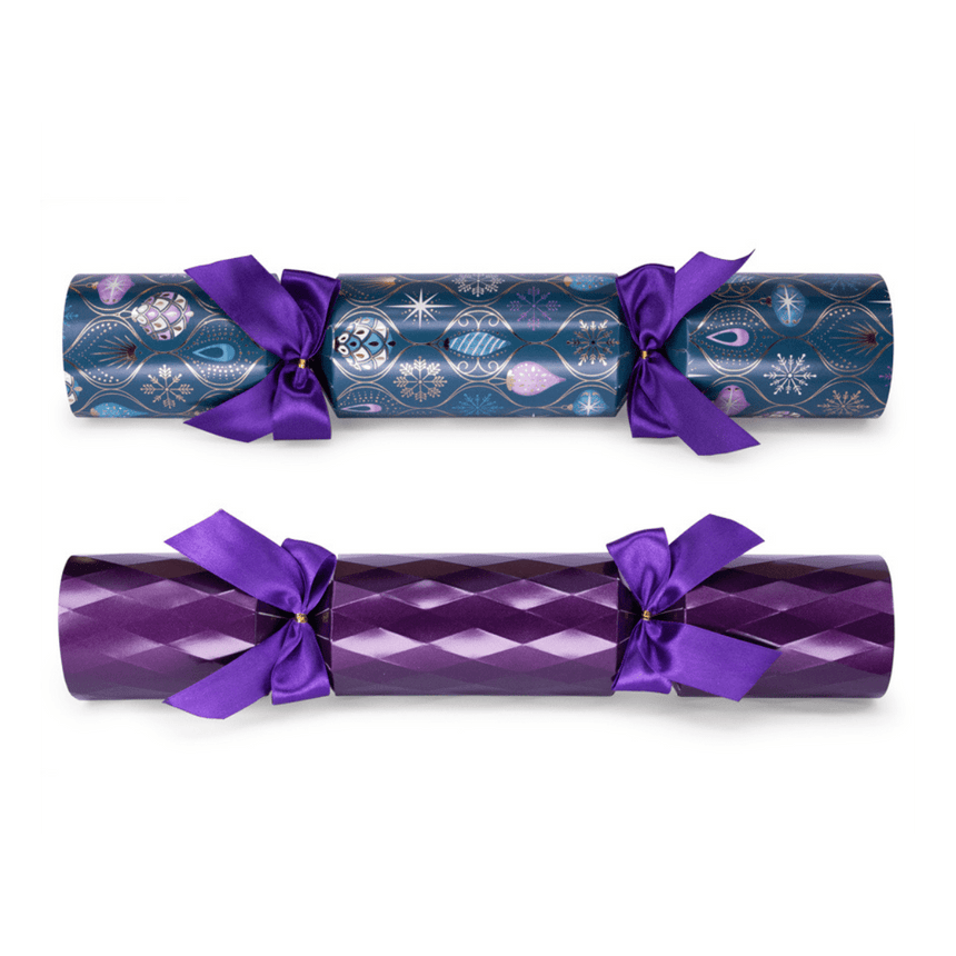 Luxury Purple Eco Christmas Crackers β FSC Mix 13in Set of 6 | Decor Sanctuary Quality Home Decor Garden & Outdoor Living and Gifts
