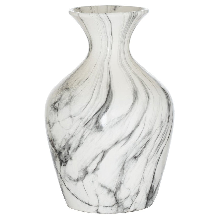 Marble Finish Ellipse Large Ceramic Vase - Marble Ceramic Vases UK Luxury Home Decor Garden & Outdoor And Gifts