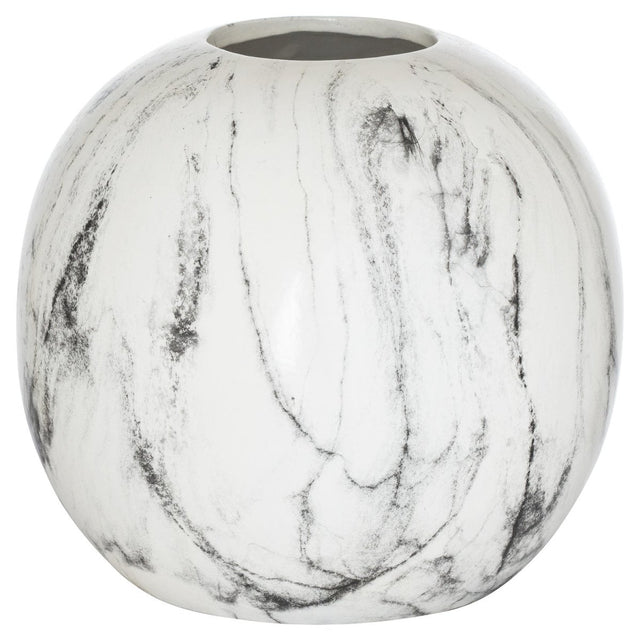Marble Finish Pudding Ceramic Vase - Marble Ceramic Vases UK Luxury Home Decor Garden & Outdoor And Gifts