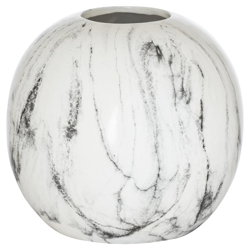 Marble Finish Pudding Ceramic Vase - Marble Ceramic Vases UK Luxury Home Decor Garden & Outdoor And Gifts