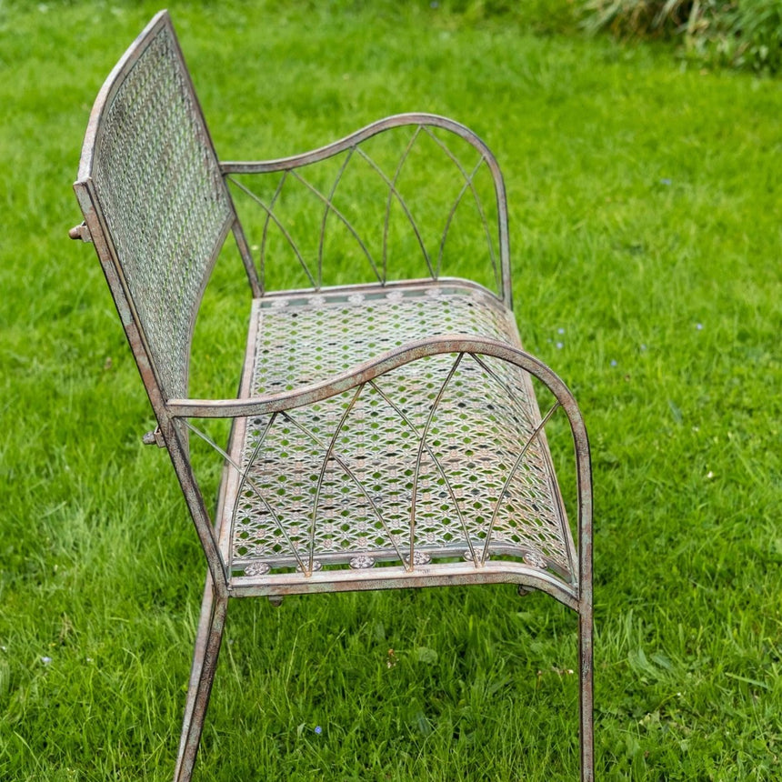 Marlborough Garden Bench - Antique Green Rust Antique Finish - Flat - packed Quality Home Decor Garden & Outdoor Living and Gifts