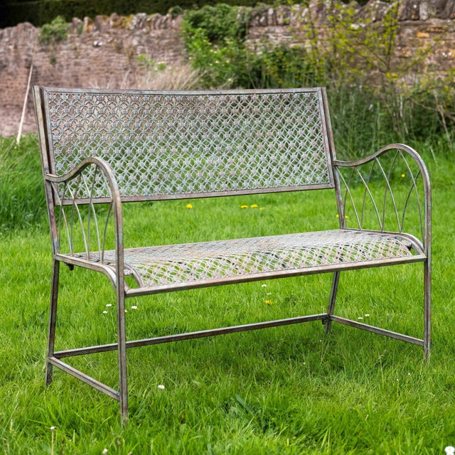 Marlborough Garden Bench - Antique Green Rust Antique Finish - Flat - packed Quality Home Decor Garden & Outdoor Living and Gifts