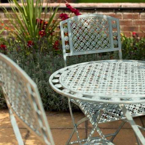 Marlborough Garden Furniture Bistro Set - 2 Seater Vintage Green Antique Finish Quality Home Decor Garden & Outdoor Living and Gifts