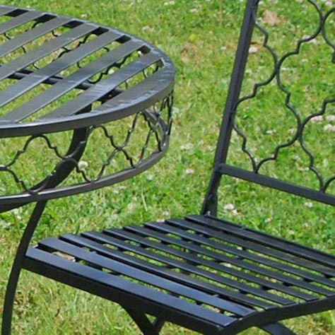 Marrakech Garden Furniture Bistro Set - 2 Seater Umber Grey - Mediterranean Style Quality Home Decor Garden & Outdoor Living and Gifts