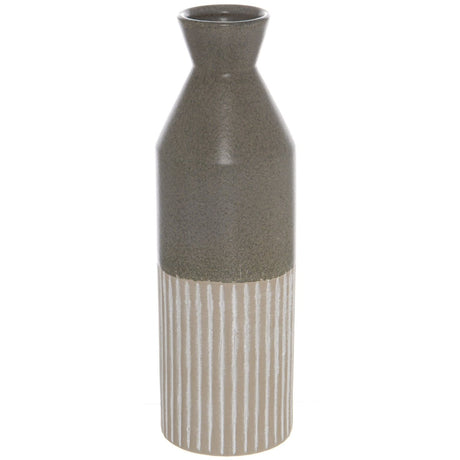 Mason Collection Grey Ceramic Ellipse Tall Vase - Decorative Ceramic Vases UK Luxury Home Decor Garden & Outdoor And Gifts