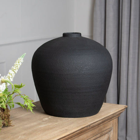 Matt Black Astral Vase - Decorative Ceramic Vases UK Luxury Home Decor Garden & Outdoor And Gifts
