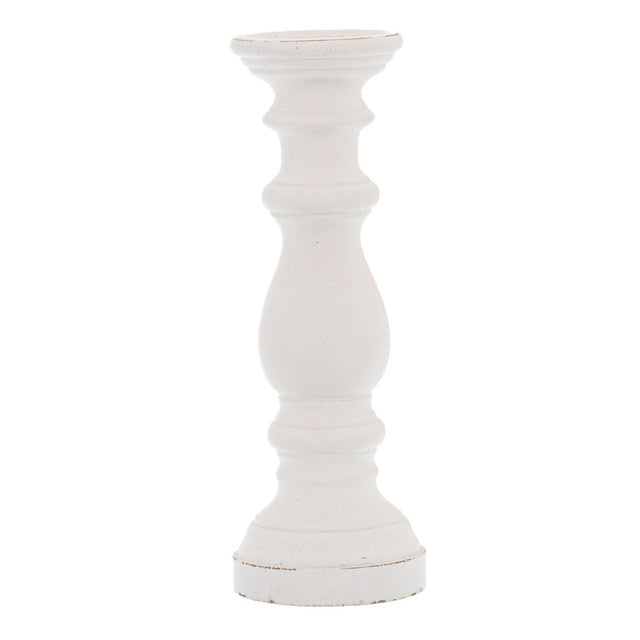Matt White Ceramic Column Candle Holder - Designer Luxury Candle Holders Luxury Home Decor Garden & Outdoor And Gifts
