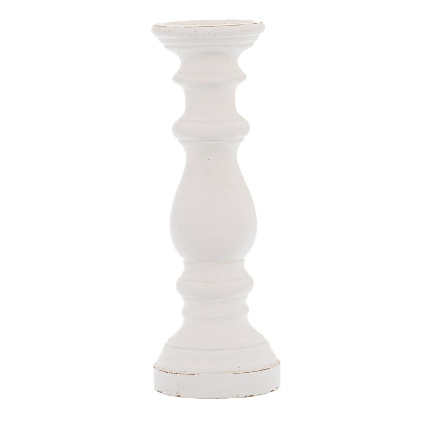 Matt White Ceramic Column Candle Holder - Designer Luxury Candle Holders Luxury Home Decor Garden & Outdoor And Gifts