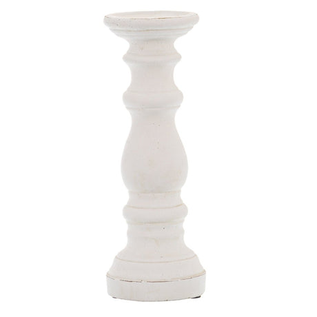 Matt White Small Ceramic Column Candle Holder Luxury Home Decor Garden & Outdoor And Gifts