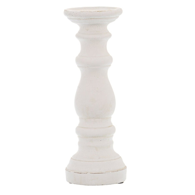 Matt White Small Ceramic Column Candle Holder Luxury Home Decor Garden & Outdoor And Gifts