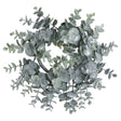 Medium 28cm Artificial Frosted Eucalyptus Candle Wreath Luxury Home Decor Garden & Outdoor And Gifts
