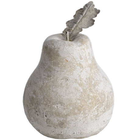 Medium Antique Finish Stone Pear Ornament - Decorative Ornaments UK Luxury Home Decor Garden & Outdoor And Gifts