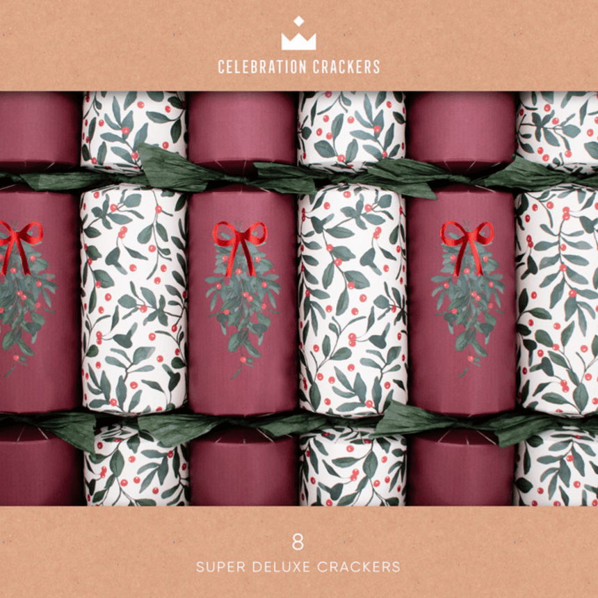 Merry Berry Eco Christmas Crackers – FSC Mix 14in Set of 8 | Decor Sanctuary Quality Home Decor Garden & Outdoor Living and Gifts