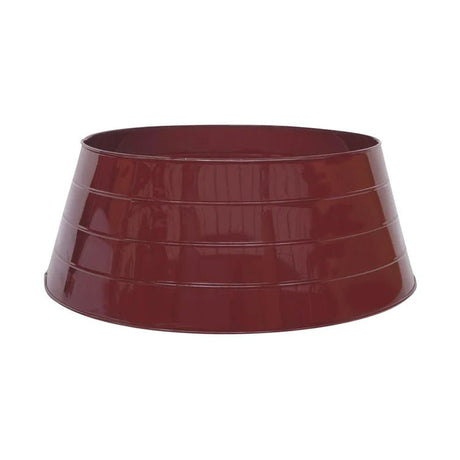 Metal Christmas Tree Skirt Rich Burgundy Quality Home Decor Garden & Outdoor Living and Gifts