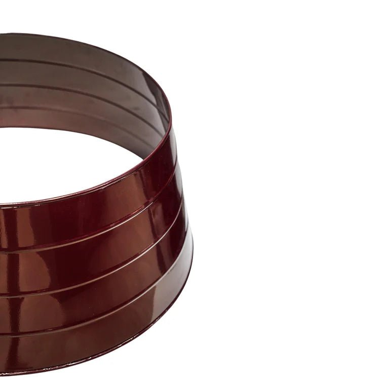 Metal Christmas Tree Skirt Rich Burgundy Quality Home Decor Garden & Outdoor Living and Gifts