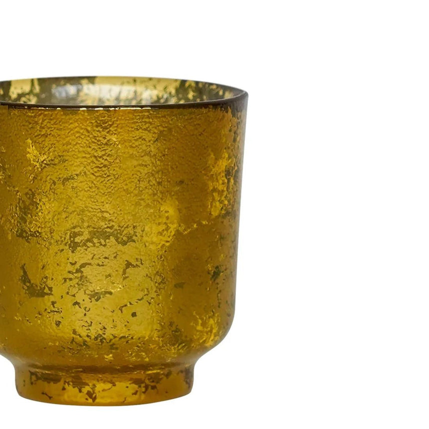 Metallic Gold Glass Holder H19Cm W15.5Cm Luxury Home Decor Garden & Outdoor And Gifts