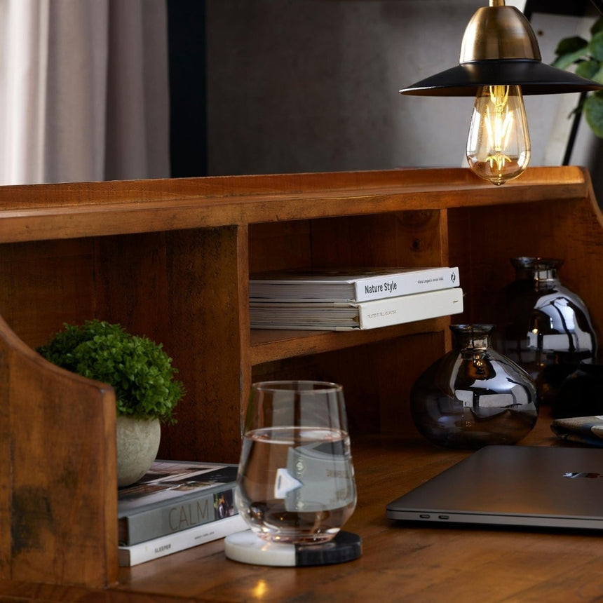 Miniature Hebe Veronica In Stone Effect Pot - Artificial Potted Plants Luxury Home Decor Garden & Outdoor And Gifts