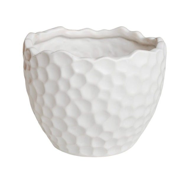 Modern Kew Gardens Ceramic Indoor Planter - Matt White Satin Glazed Luxury Home Decor Garden & Outdoor And Gifts